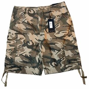 Beverly Hills Polo Club Men's Camo Cargo Shorts - Beige & Olive